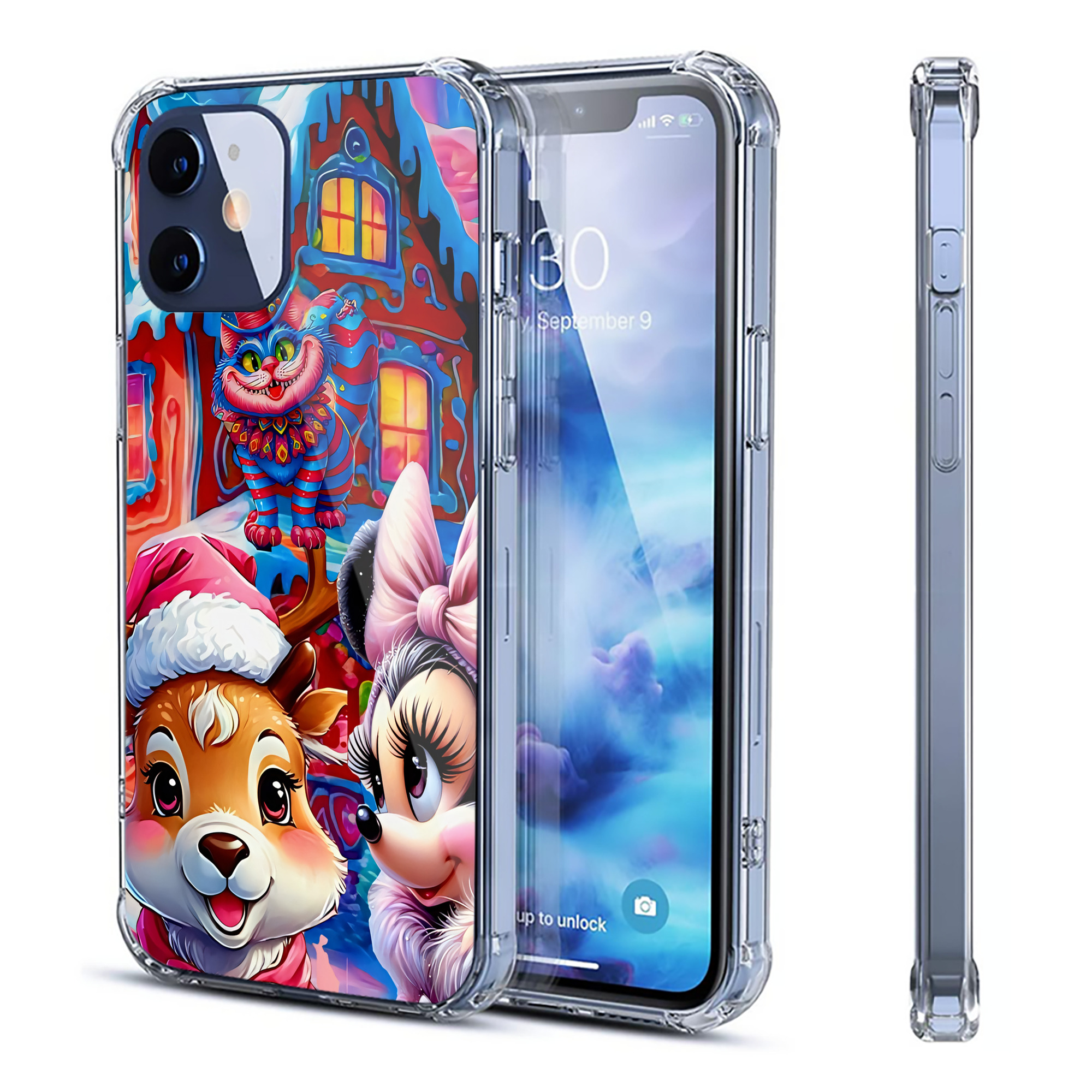 （画像用） ミッキーマウス Mickey Mouse 【iPhone 12シリーズ対応】透明スマホケース（クリアソフトケース）